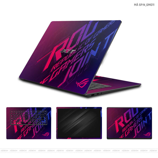 Dán Skin Laptop Acer Hình Gaming Gear | N_GMG11