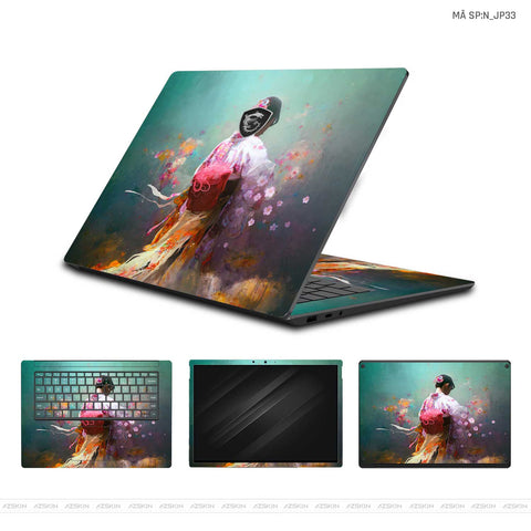 Dán Skin Laptop MSI Hình Japan Geisha | N_JP33