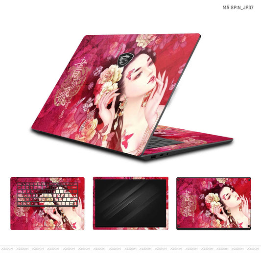 Dán Skin Laptop MSI Hình Japan Geisha | N_JP37
