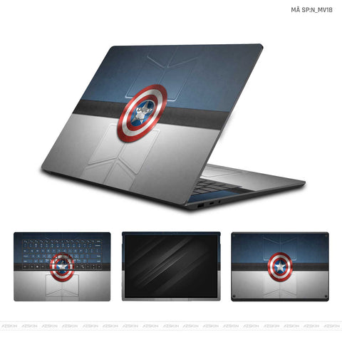 Dán Skin Laptop Dell Hình Marvel Captain America | N_MV18