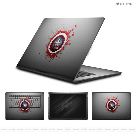 Dán Skin Laptop Dell Hình Marvel Captain America | N_MV19