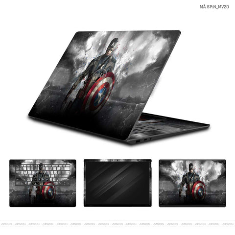 Dán Skin Laptop Dell Hình Marvel Captain America | N_MV20