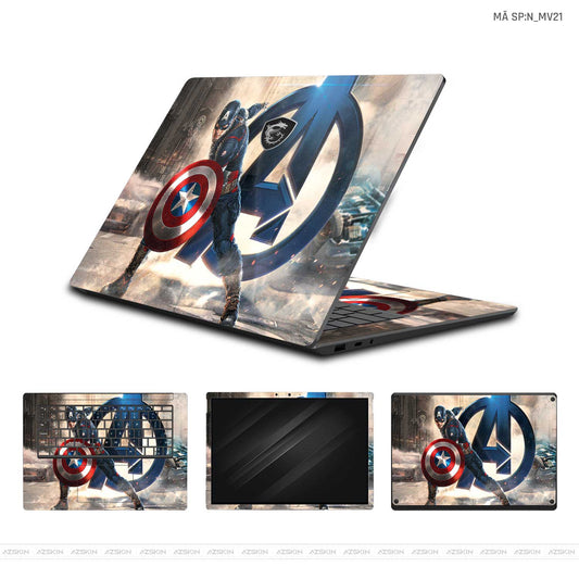 Dán Skin Laptop MSI Hình Marvel Captain America | N_MV21