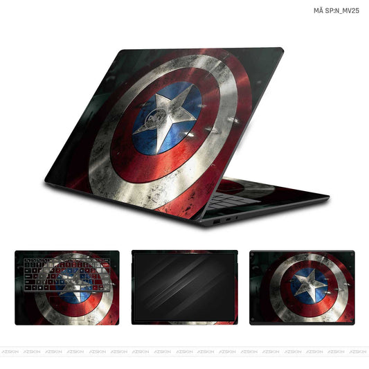 Dán Skin Laptop Dell Hình Marvel Captain America | N_MV25