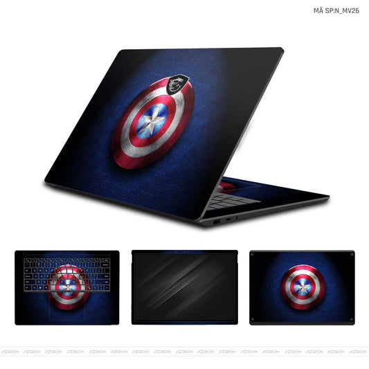 Dán Skin Laptop MSI Hình Marvel Captain America | N_MV26