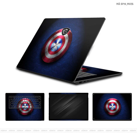 Dán Skin Laptop MSI Hình Marvel Captain America | N_MV26