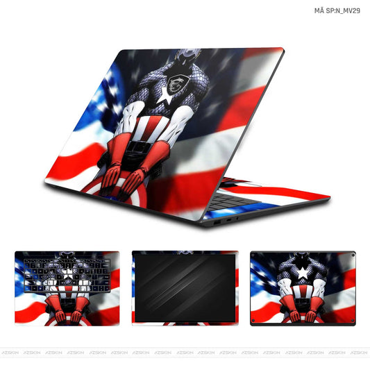 Dán Skin Laptop MSI Hình Marvel Captain America | N_MV29