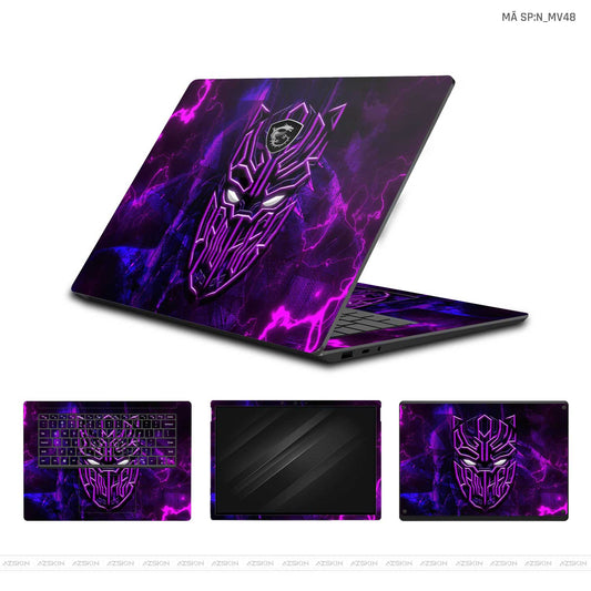 Dán Skin Laptop MSI Hình Marvel Black Panther | N_MV48