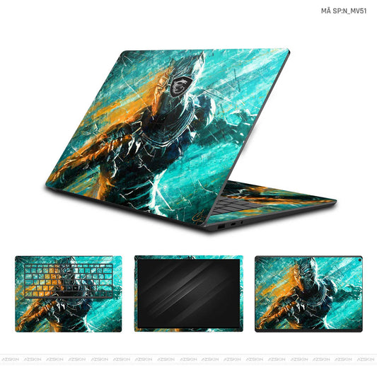 Dán Skin Laptop MSI Hình Marvel Black Panther | N_MV51