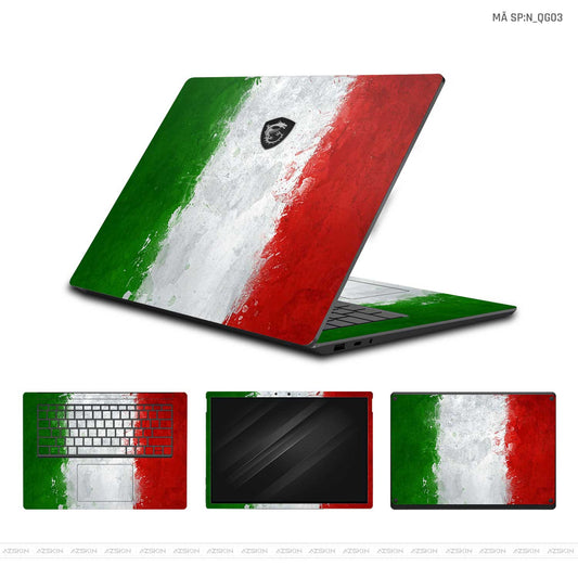 Dán Skin Laptop MSI Hình Cờ Italy | N_QG03