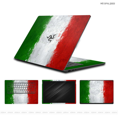 Dán Skin Laptop Razer Hình Cờ Itali | N_QG03