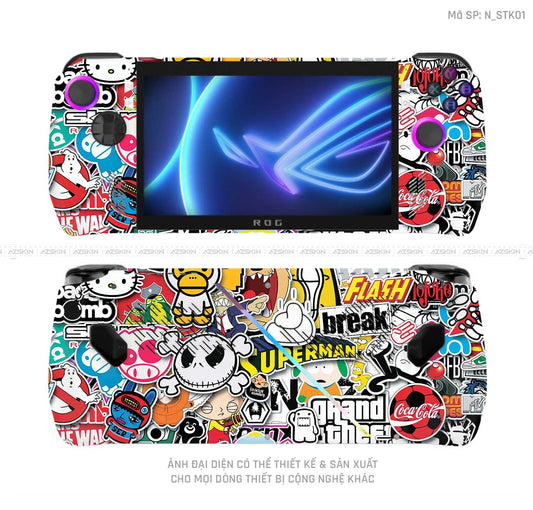 Dán Skin Máy Chơi Game Asus ROG Hình Sticker | N_STK01