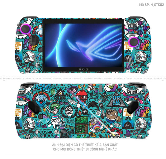 Dán Skin Máy Chơi Game Asus ROG Hình Sticker | N_STK02