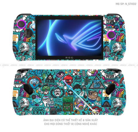 Dán Skin Máy Chơi Game Asus ROG Hình Sticker | N_STK02