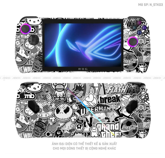 Dán Skin Máy Chơi Game Asus ROG Hình Sticker | N_STK03