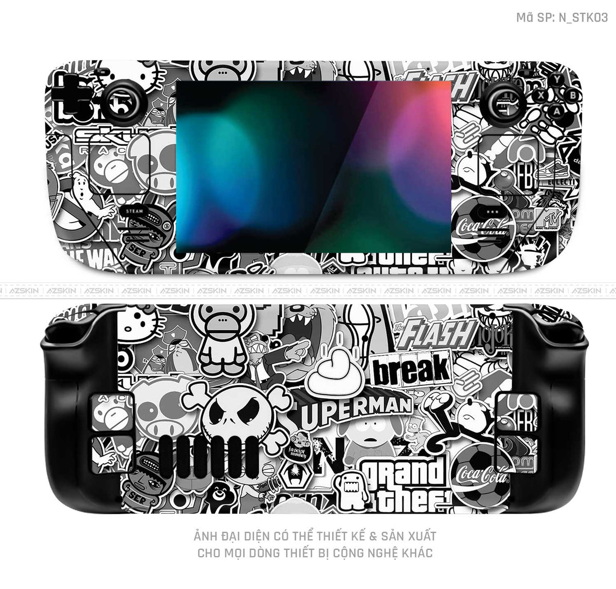 Dán Skin Máy Chơi Game Steam Deck Hình Sticker | N_STK03
