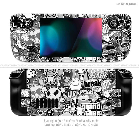 Dán Skin Máy Chơi Game Steam Deck Hình Sticker | N_STK03