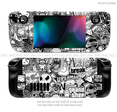 Dán Skin Máy Chơi Game Steam Deck Hình Sticker | N_STK03
