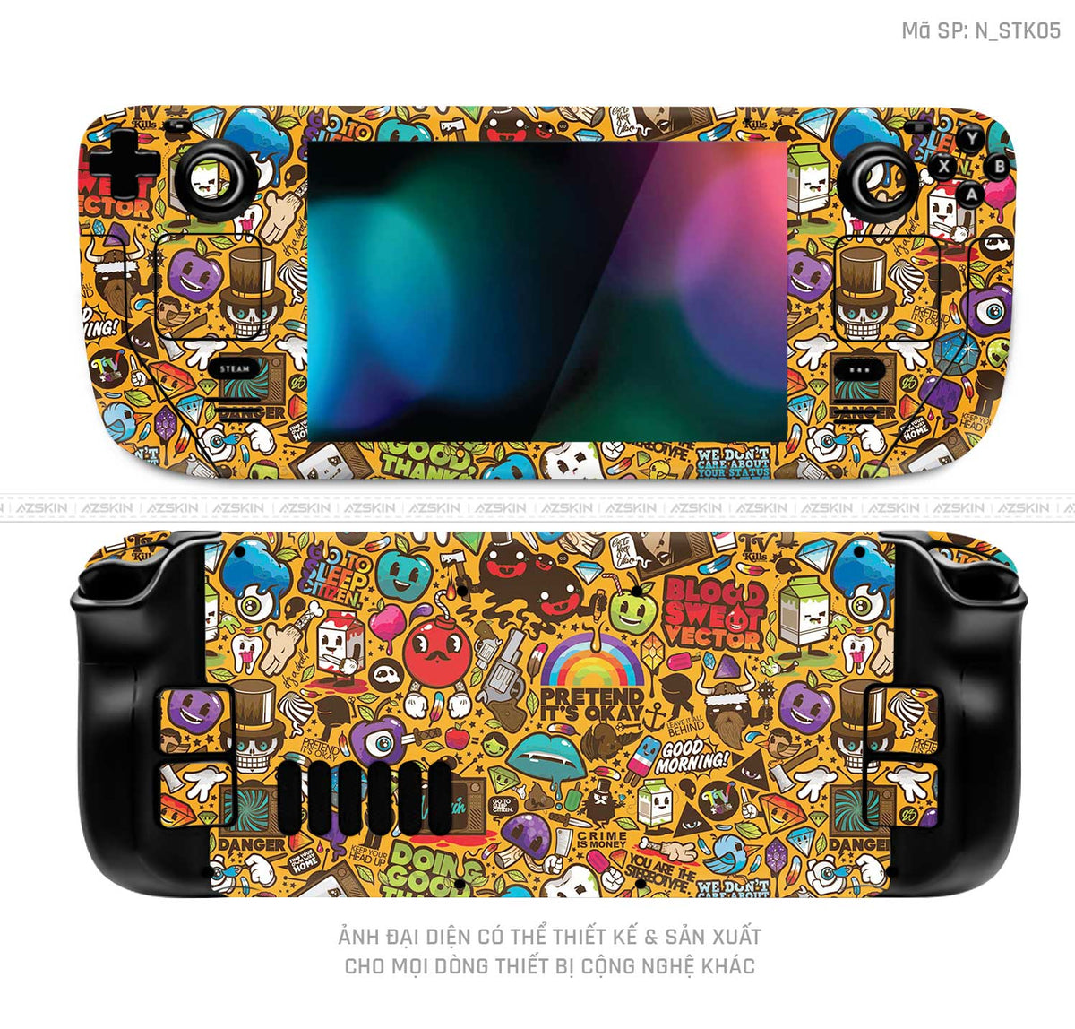 Dán Skin Máy Chơi Game Steam Deck Hình Sticker | N_STK05