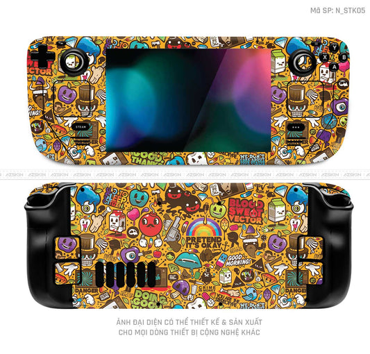 Dán Skin Máy Chơi Game Steam Deck Hình Sticker | N_STK05