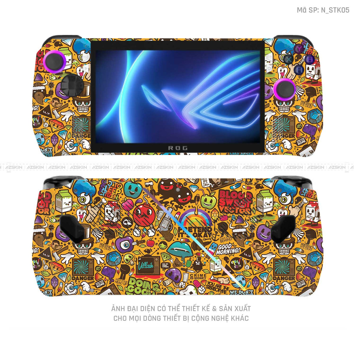 Dán Skin Máy Chơi Game Asus ROG Hình Sticker | N_STK05