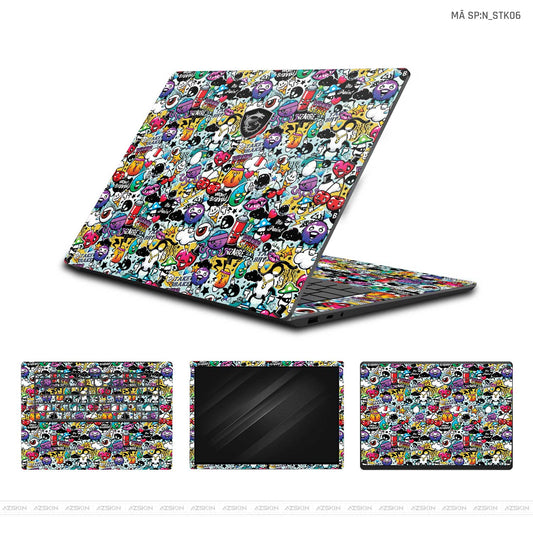 Dán Skin Laptop MSI Hình Sticker | N_STK06