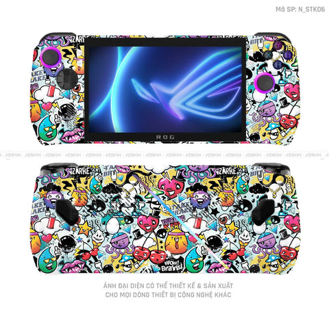 Dán Skin Máy Chơi Game Asus ROG Hình Sticker | N_STK06