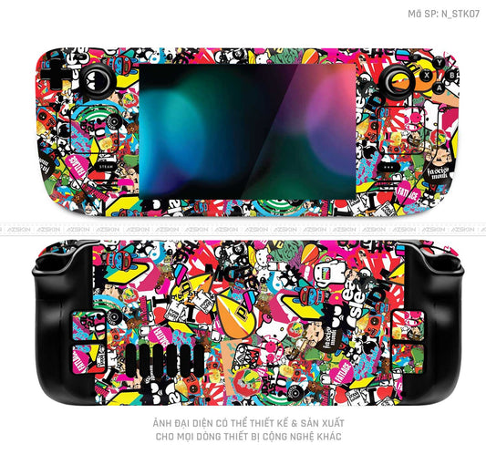 Dán Skin Máy Chơi Game Steam Deck Hình Sticker | N_STK07