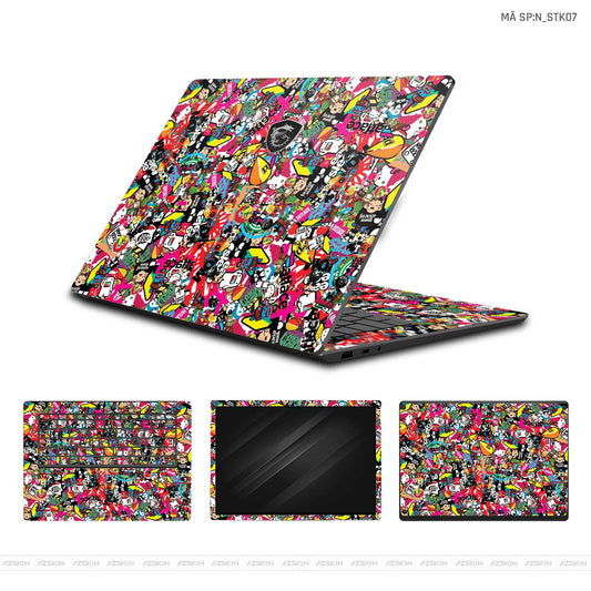 Dán Skin Laptop MSI Hình Sticker | N_STK07