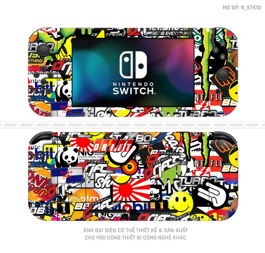 Dán Skin Máy Chơi Game Nintendo Switch Hình Sticker | N_STK10