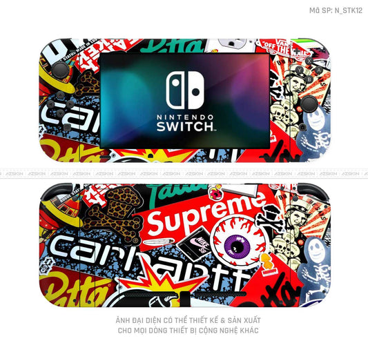 Dán Skin Máy Chơi Game Nintendo Switch Hình Sticker | N_STK12