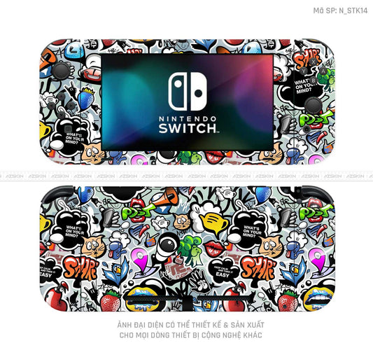 Dán Skin Máy Chơi Game Nintendo Switch Hình Sticker | N_STK14