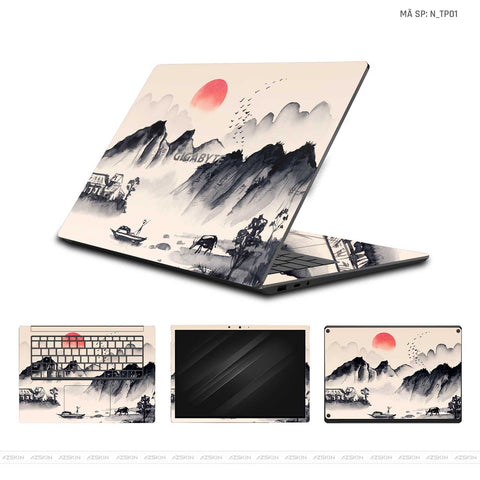 Dán Skin Laptop Gigabyte Hình Thư Pháp | N_TP01