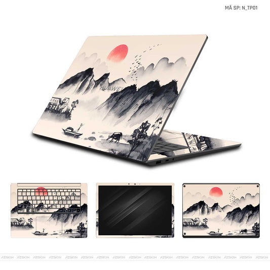 Dán Skin Laptop Huawei Hình Thư Pháp | N_TP01