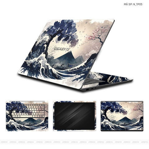 Dán Skin Laptop Gigabyte Hình Thư Pháp | N_TP05