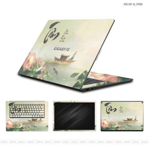 Dán Skin Laptop Gigabyte Hình Thư Pháp | N_TP08