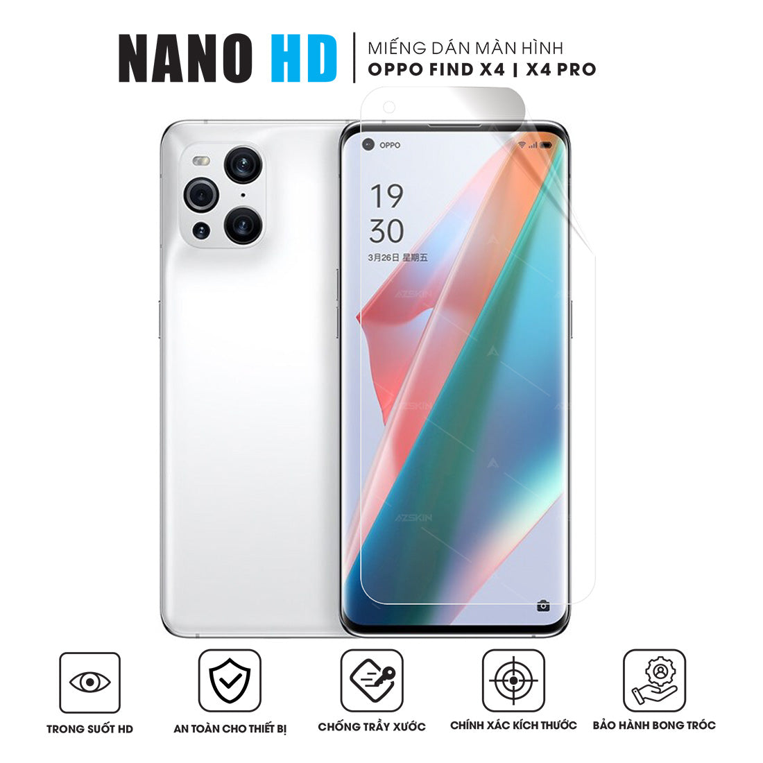 Miếng dán màn hình Nano HD OPPO Find X4 | X4 Pro