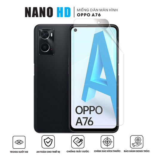 Miếng dán màn hình Nano HD OPPO A76