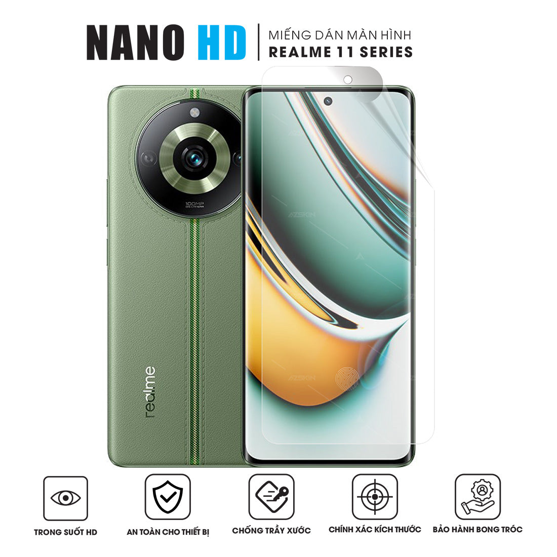 Miếng dán màn hình Nano HD Realme 11 | Pro | Pro+
