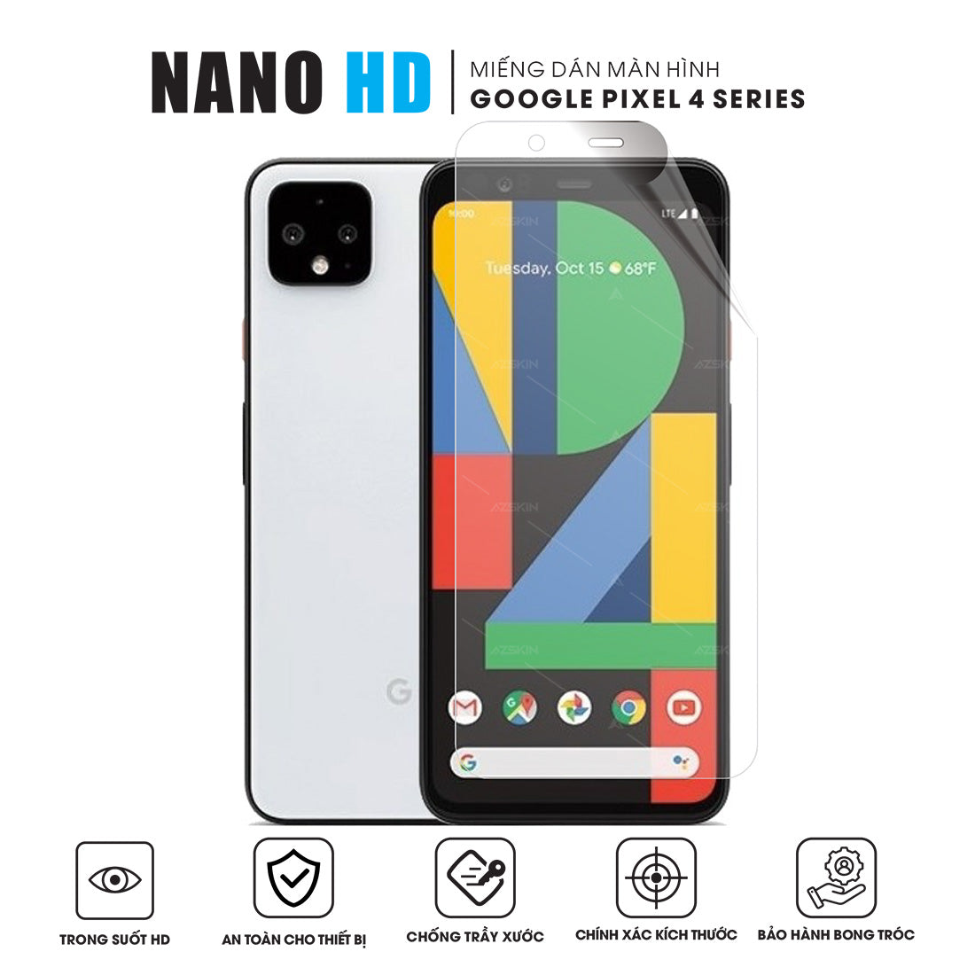 Miếng dán màn hình Nano HD cho google pixel 4