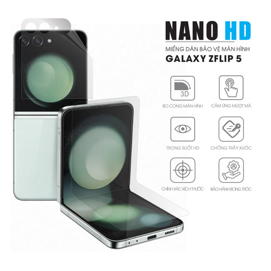 Miếng dán màn hình Z Flip 5 Nano HD