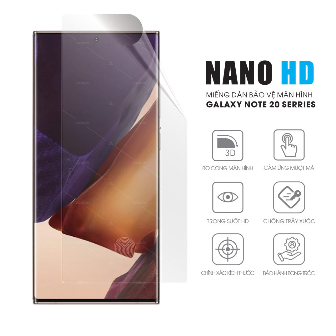 Miếng dán màn hình điện thoại Note 20 Ultra | Note 20 Plus Nano HD