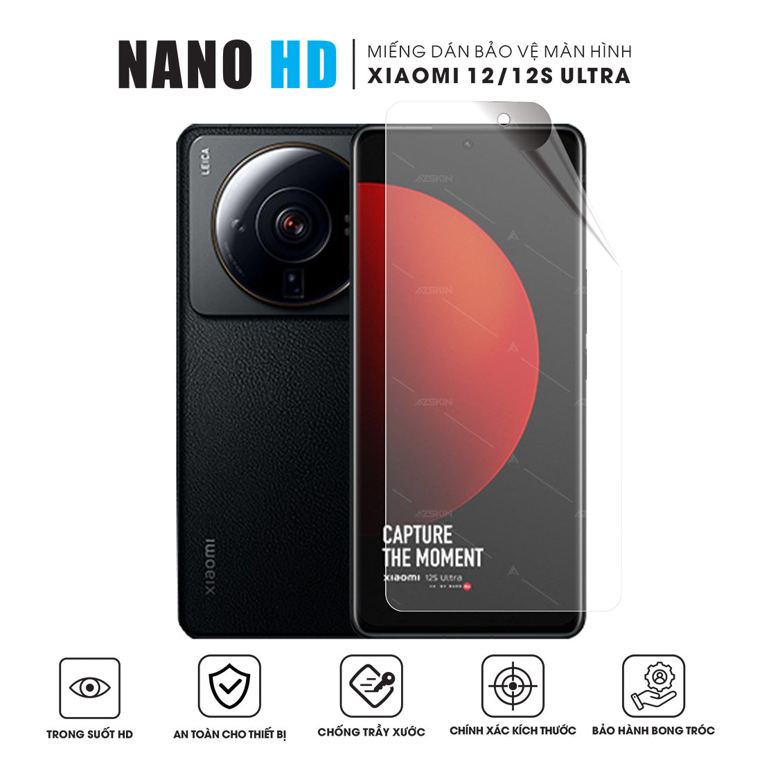 Miếng Dán Màn Hình Nano HD Xiaomi 12S Ultra