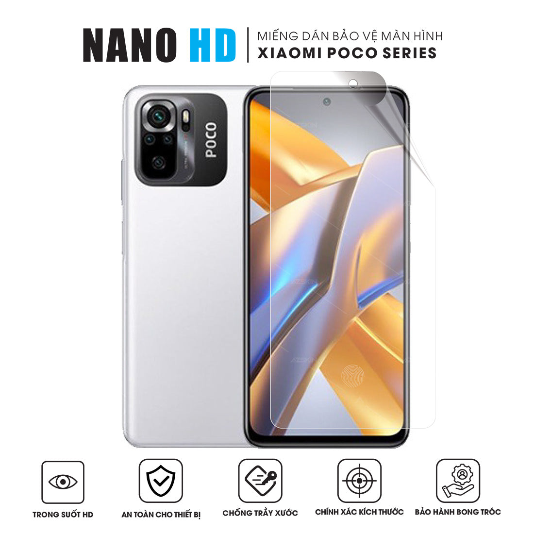 Miếng Dán Màn Hình Nano HD Xiaomi POCO Series