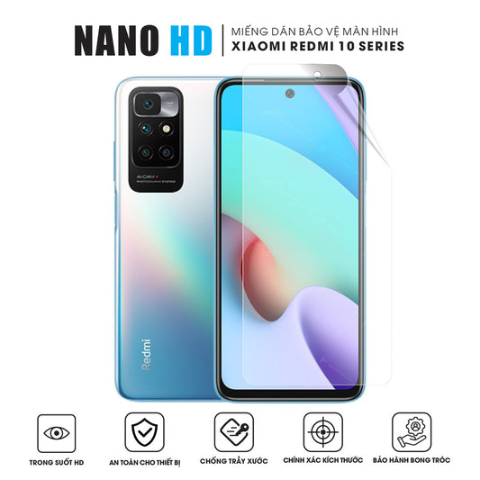 Miếng Dán Màn Hình Nano HD Xiaomi Redmi Note 10 | 10 Pro | 10S