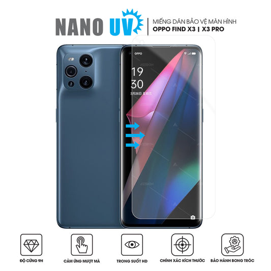 Miếng dán màn hình OPPO Find X3 Pro Nano UV siêu cứng