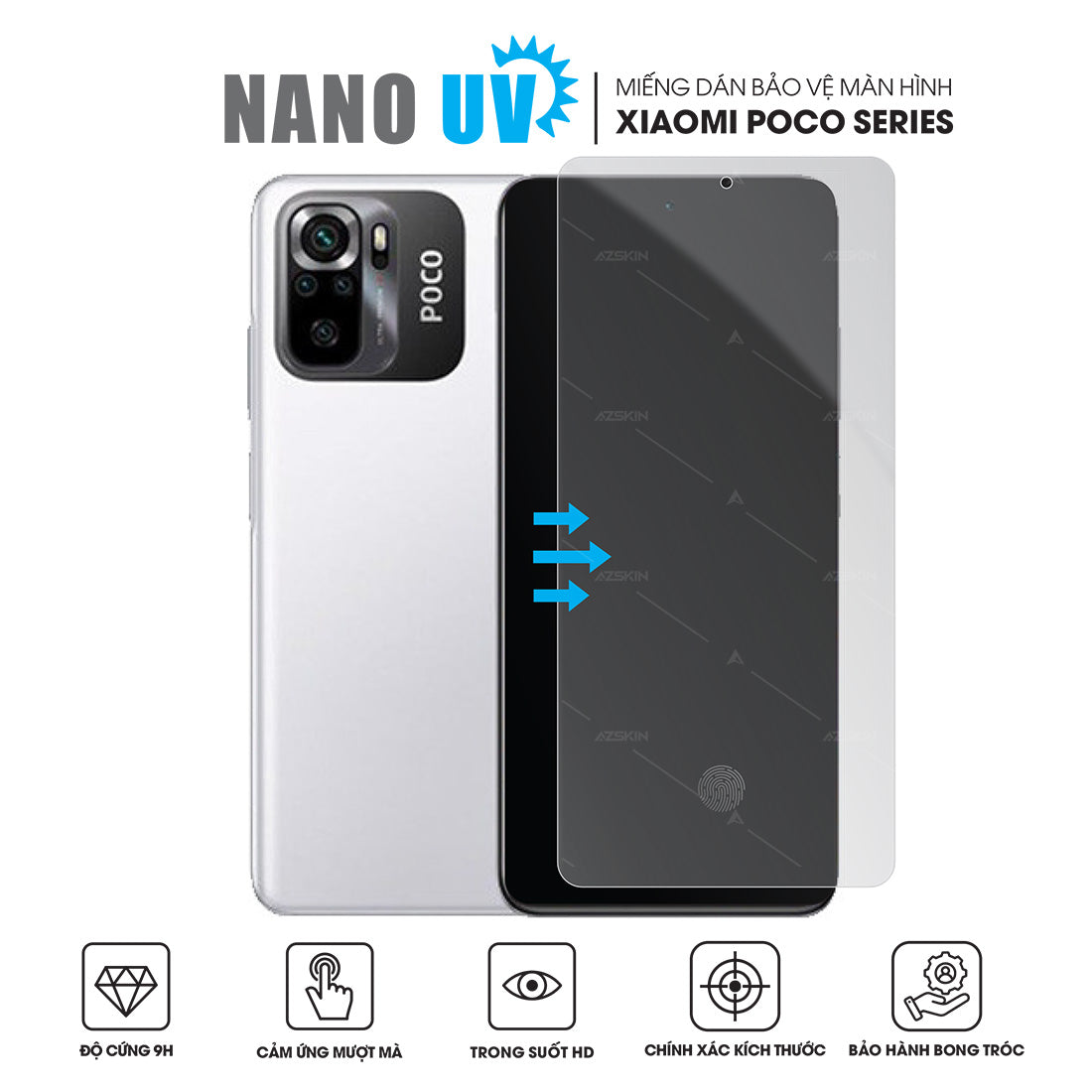 Miếng Dán Màn Hình Nano UV Xiaomi POCO Series