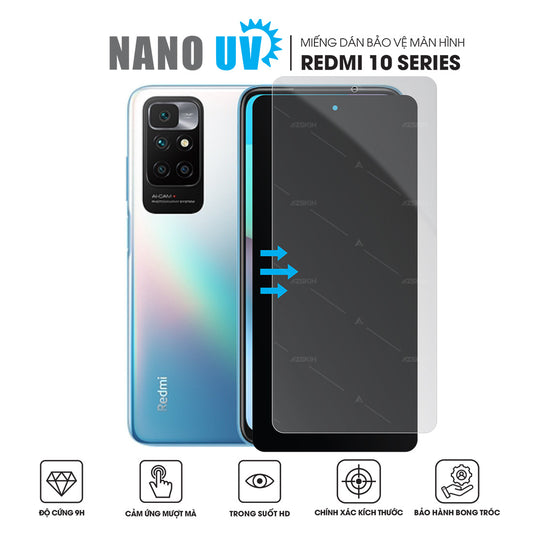 Miếng Dán Màn Hình Nano UV Xiaomi Redmi Note 10 | 10 Pro | 10S