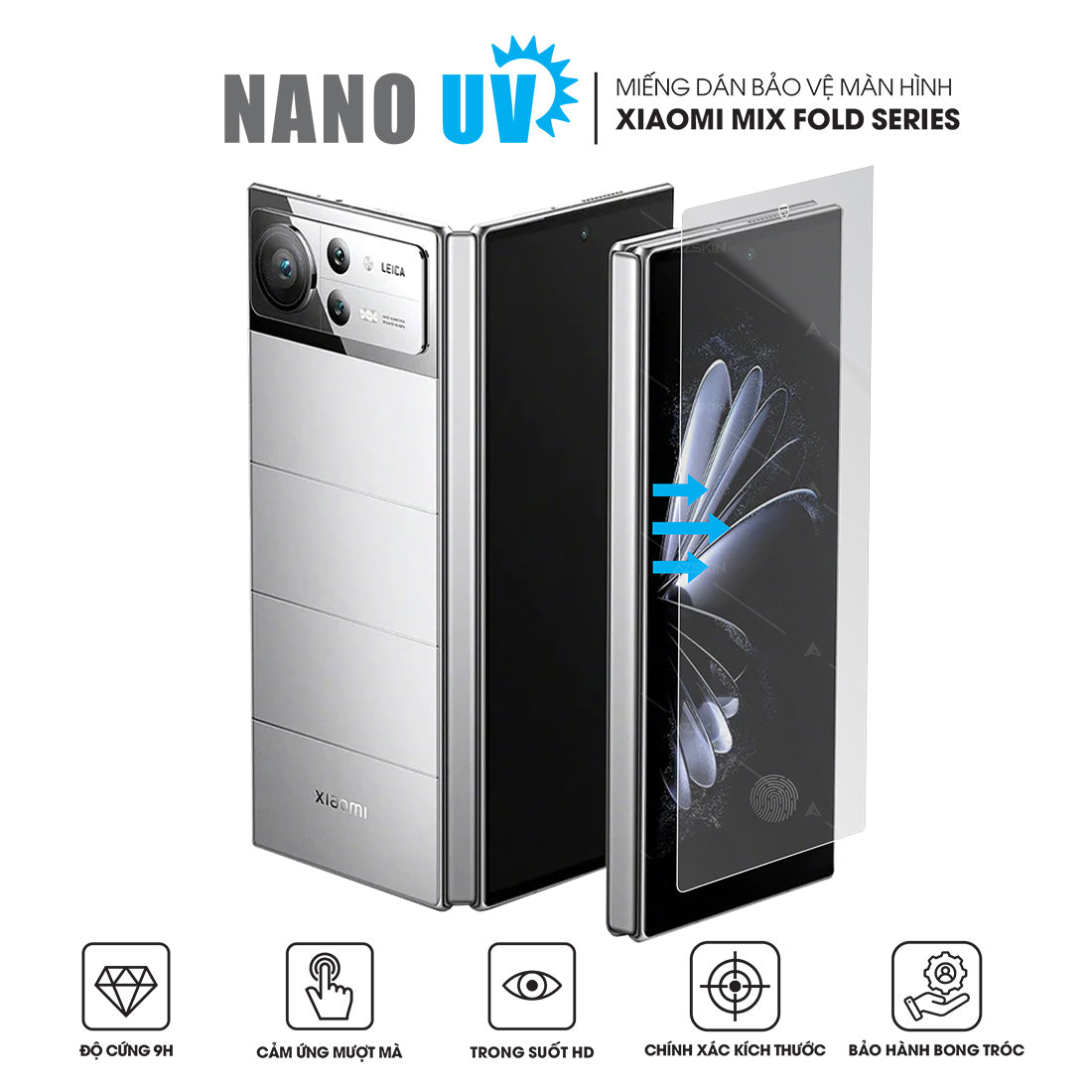 Miếng Dán Màn Hình Nano UV Xiaomi Mix Fold Series