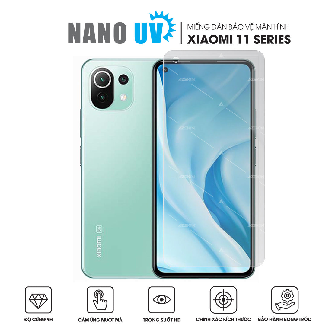 Miếng Dán Màn Hình Nano UV Xiaomi 11 | 11 Pro | 11 Lite | 11T | 11T Pro